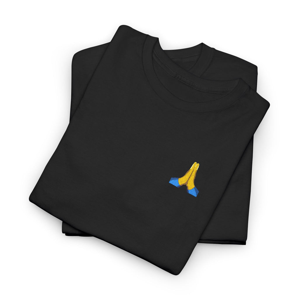 Minimalist Faith Streetwear Casual Graphic T-Shirt hands together Emoji