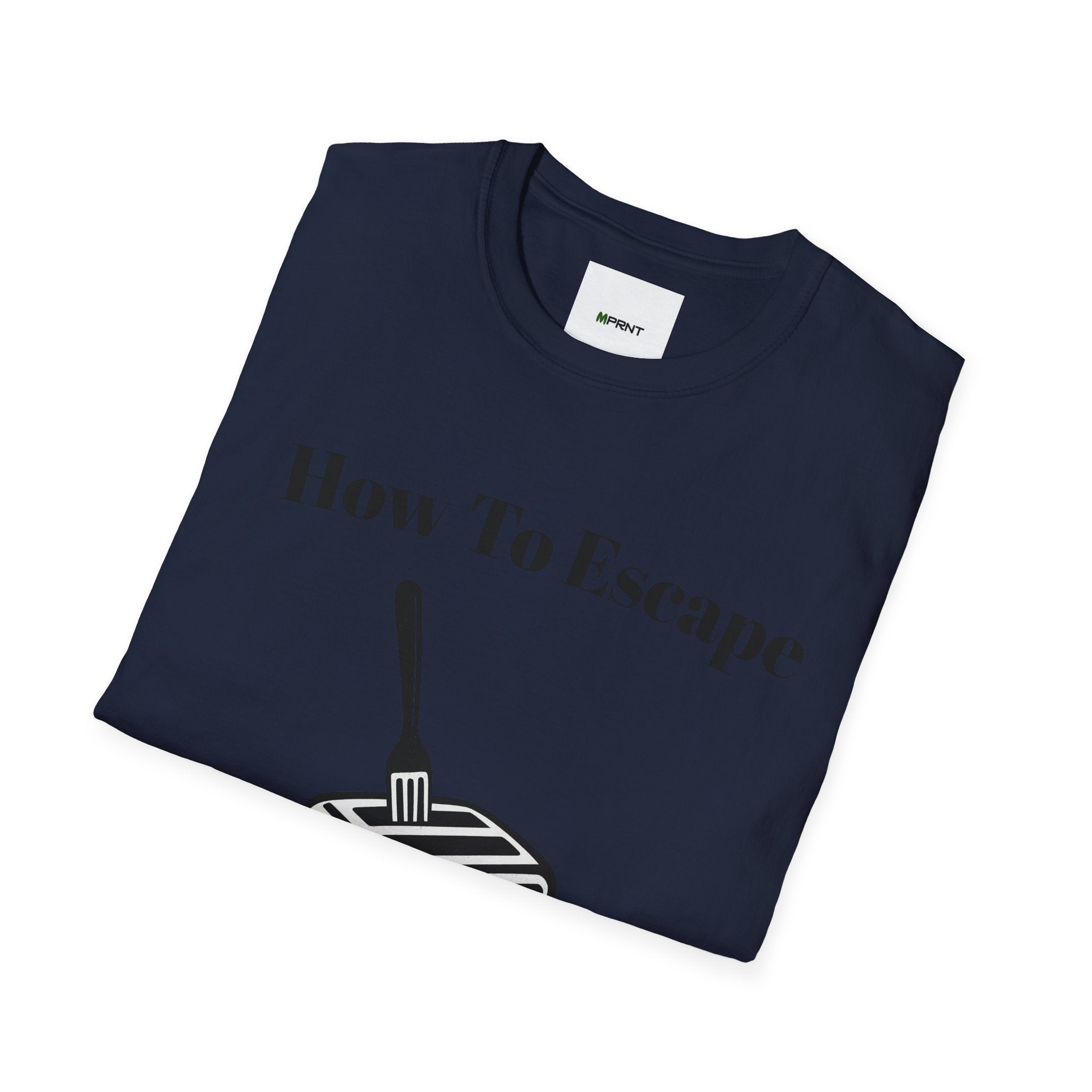 Funny Retro Fork in Toaster Shirt – Black and White Graphic Tee for Humor Lovers, Bold Minimalist Design