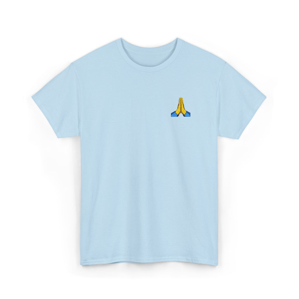 Minimalist Faith Streetwear Casual Graphic T-Shirt hands together Emoji