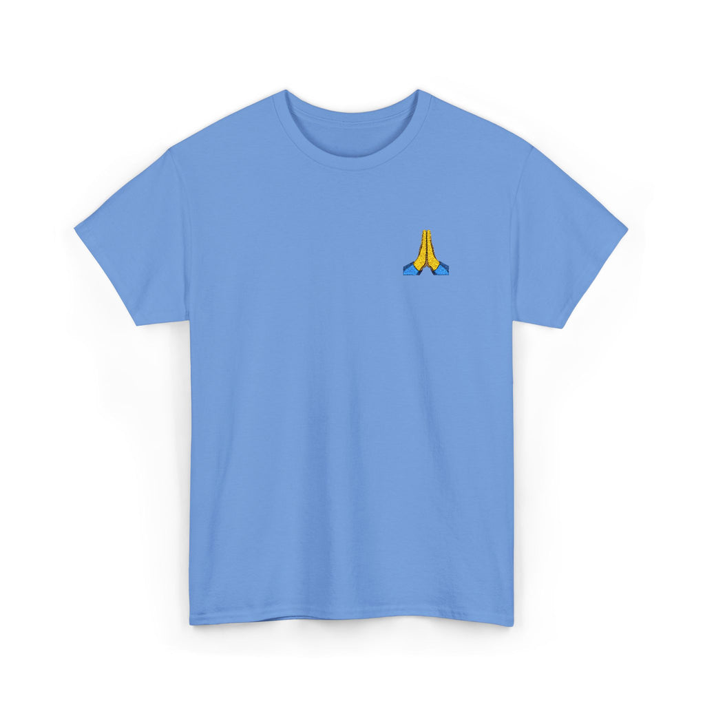 Minimalist Faith Streetwear Casual Graphic T-Shirt hands together Emoji
