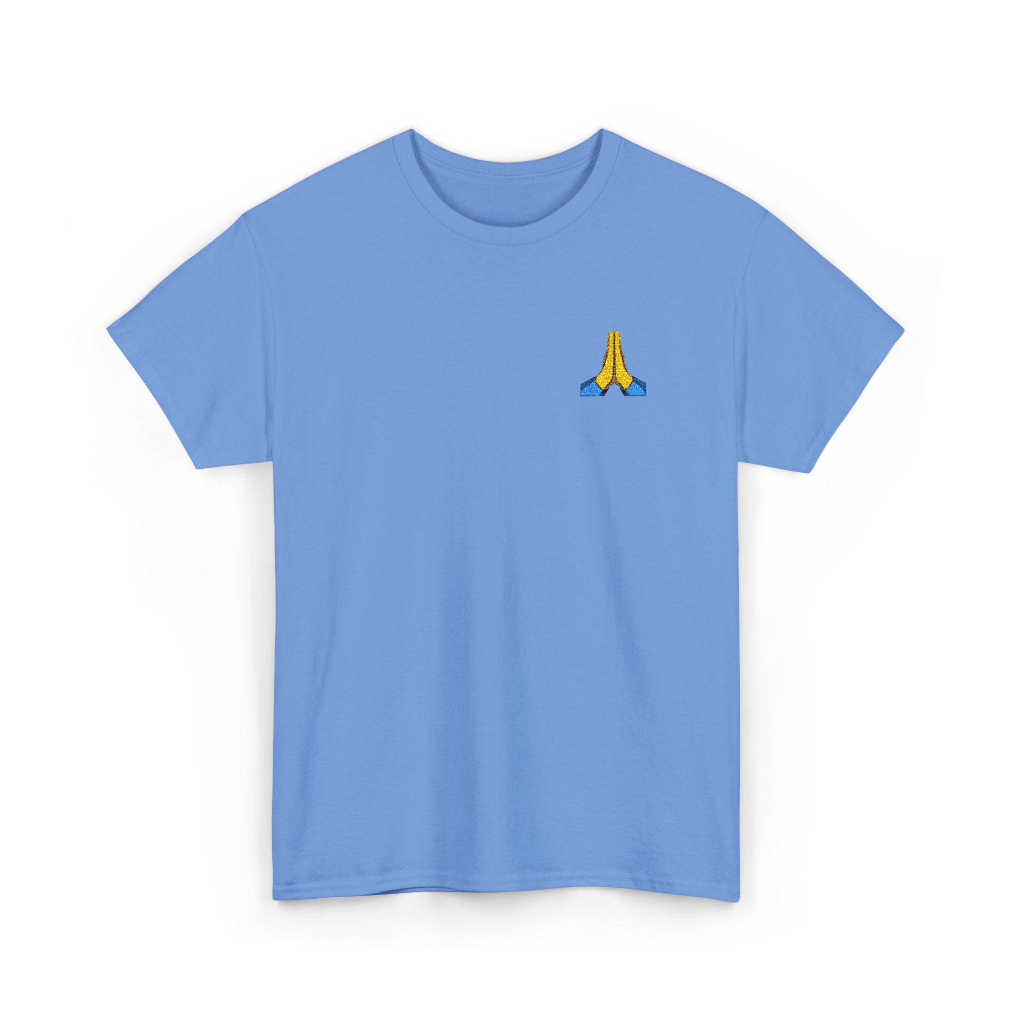 Minimalist Faith Streetwear Casual Graphic T-Shirt hands together Emoji