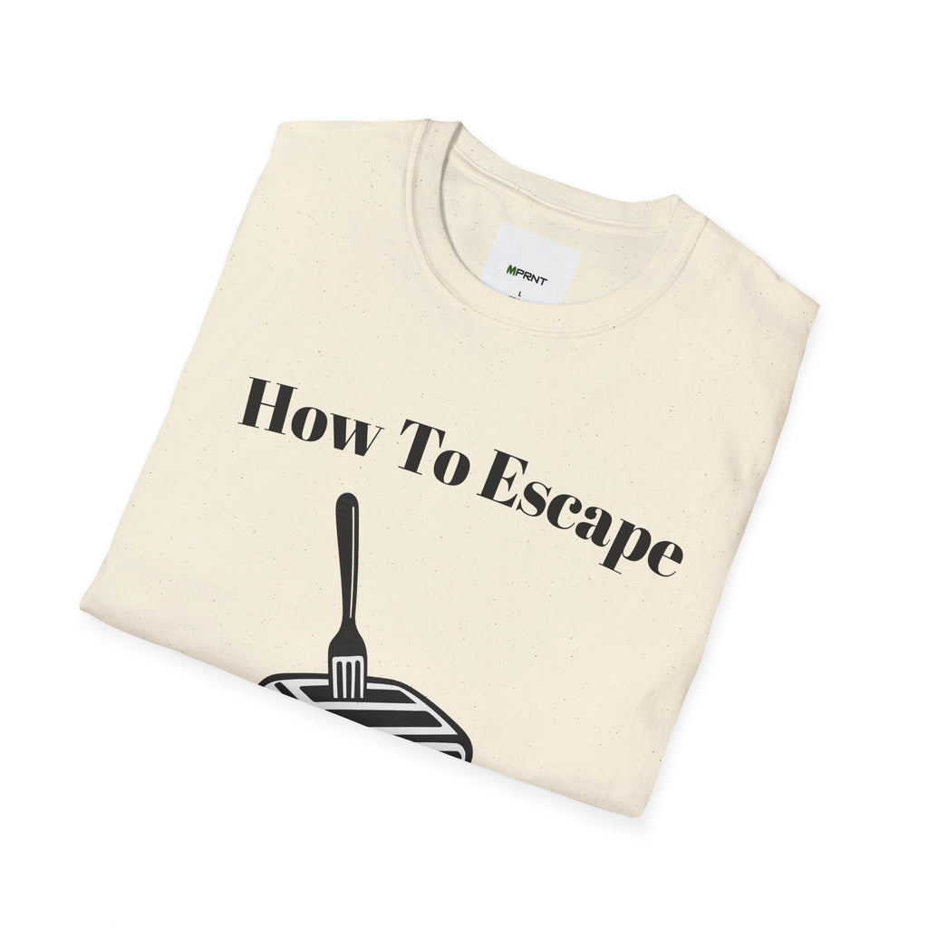 Funny Retro Fork in Toaster Shirt – Black and White Graphic Tee for Humor Lovers, Bold Minimalist Design