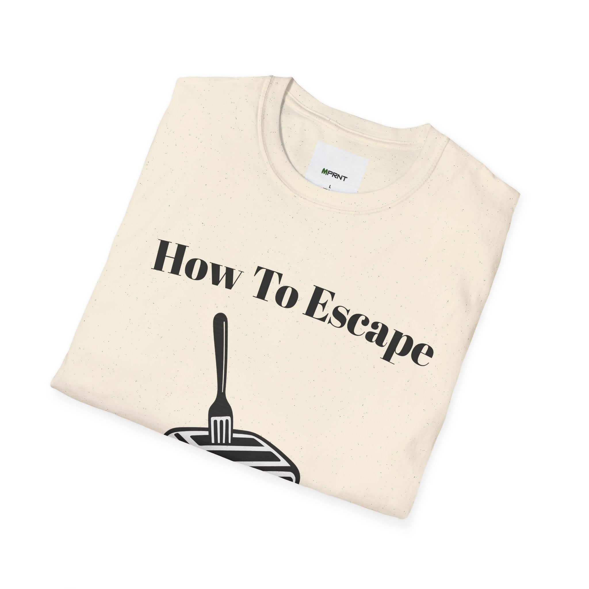 Funny Retro Fork in Toaster Shirt – Black and White Graphic Tee for Humor Lovers, Bold Minimalist Design