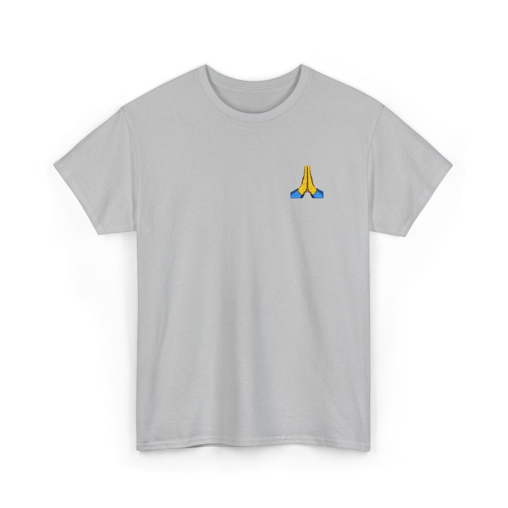 Minimalist Faith Streetwear Casual Graphic T-Shirt hands together Emoji