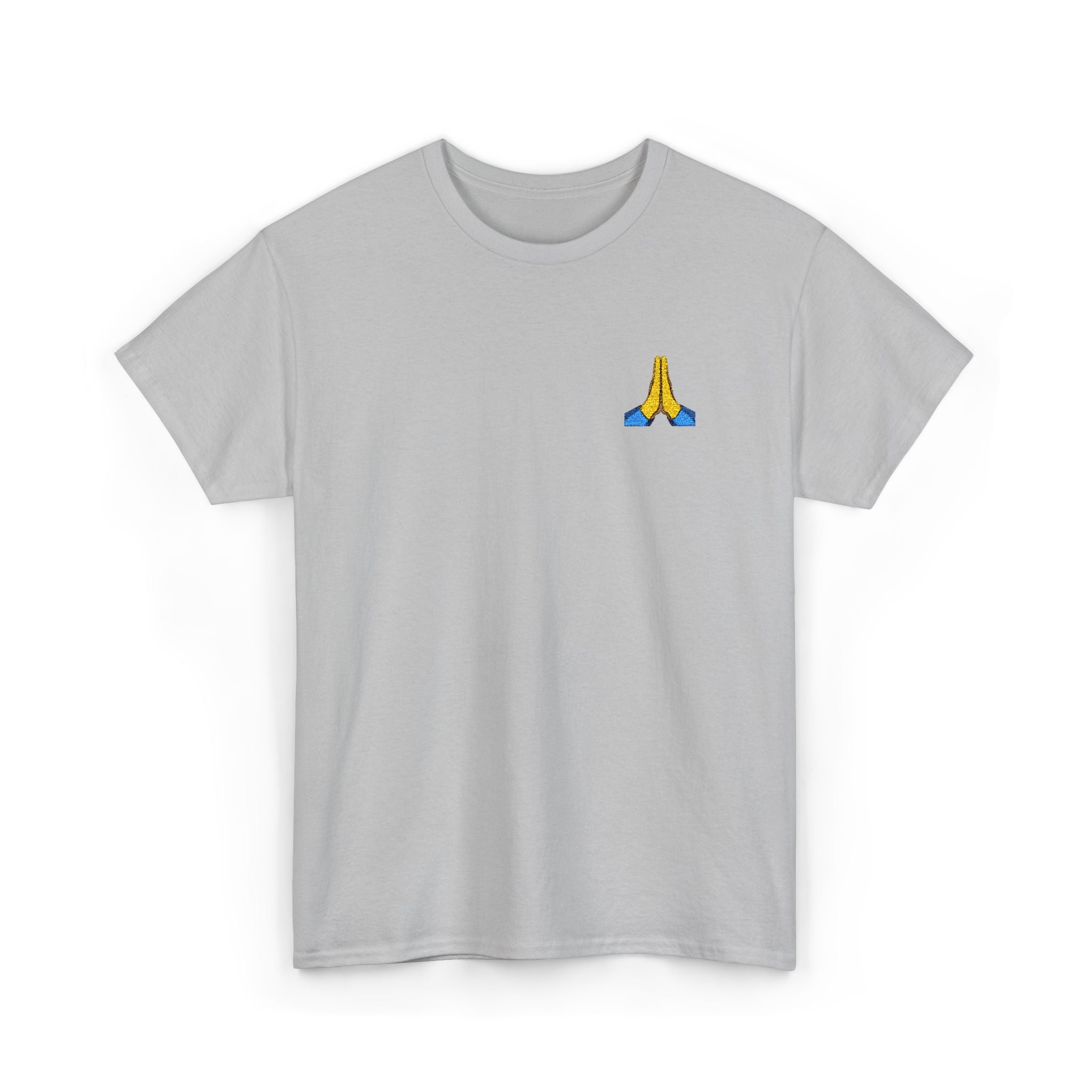 Minimalist Faith Streetwear Casual Graphic T-Shirt hands together Emoji