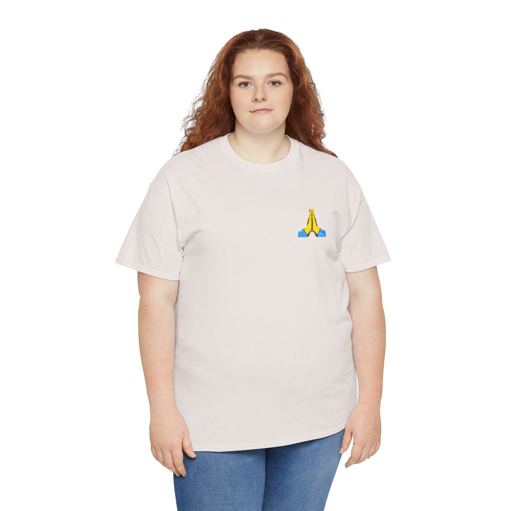 Minimalist Faith Streetwear Casual Graphic T-Shirt hands together Emoji