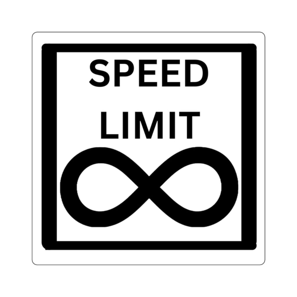 Infinite Speed Limit Square Stickers