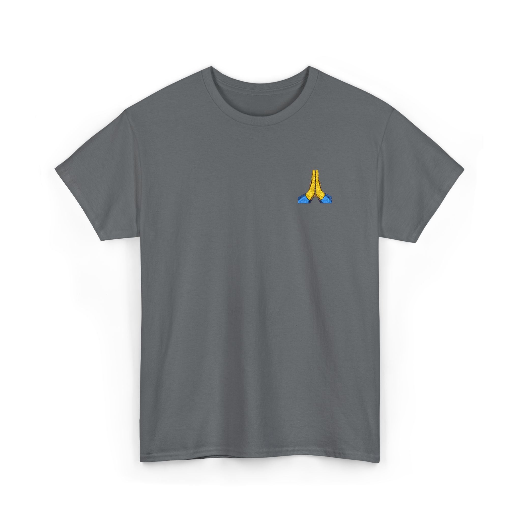 Minimalist Faith Streetwear Casual Graphic T-Shirt hands together Emoji