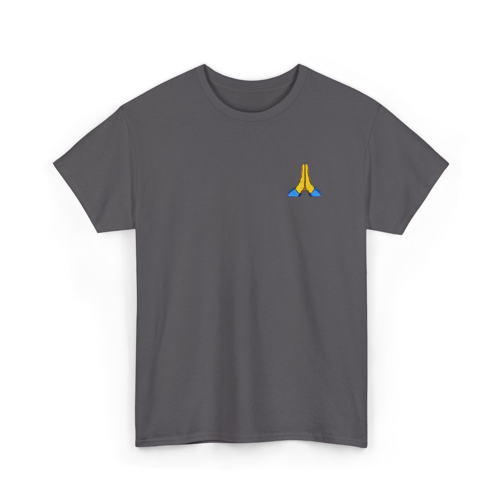 Minimalist Faith Streetwear Casual Graphic T-Shirt hands together Emoji