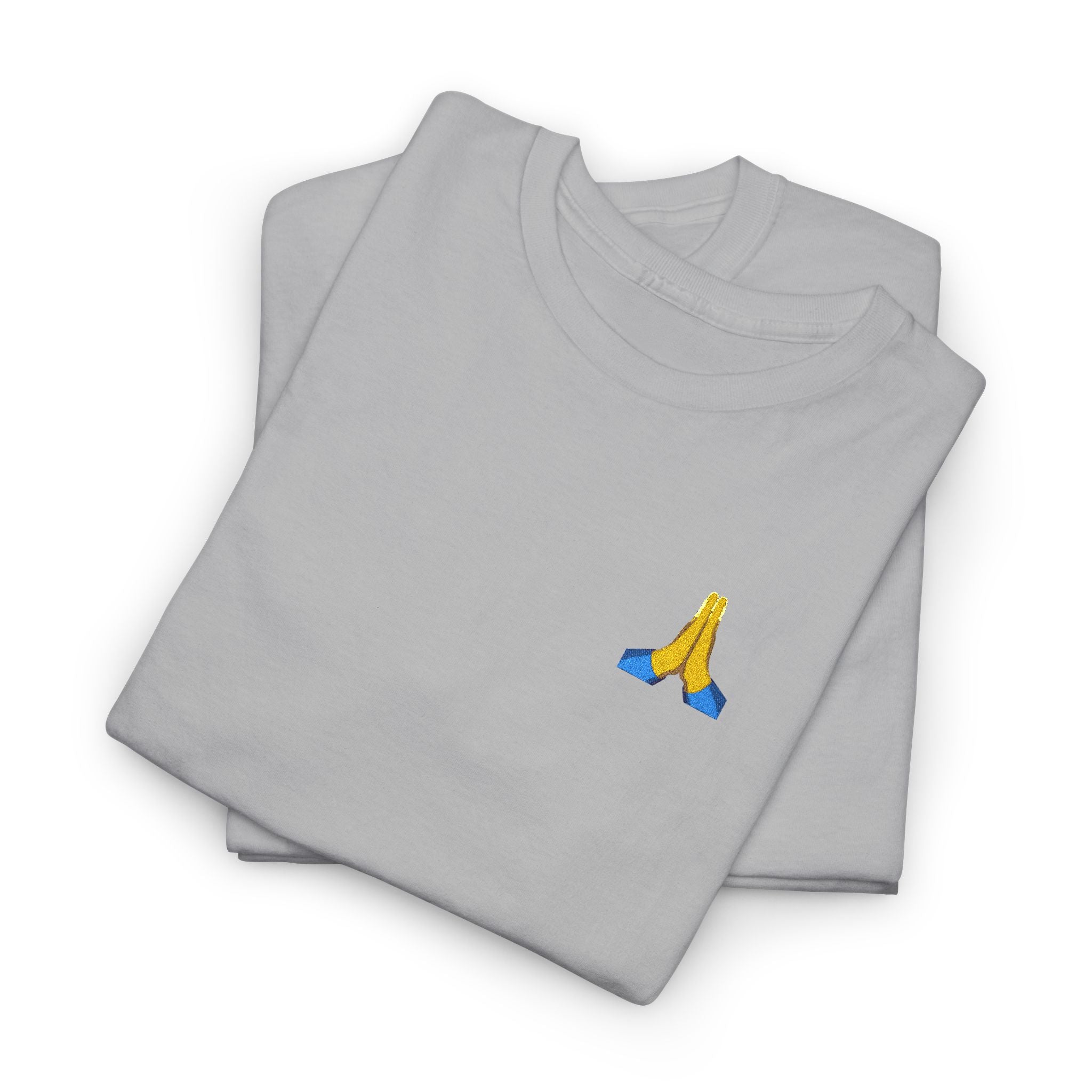 Minimalist Faith Streetwear Casual Graphic T-Shirt hands together Emoji