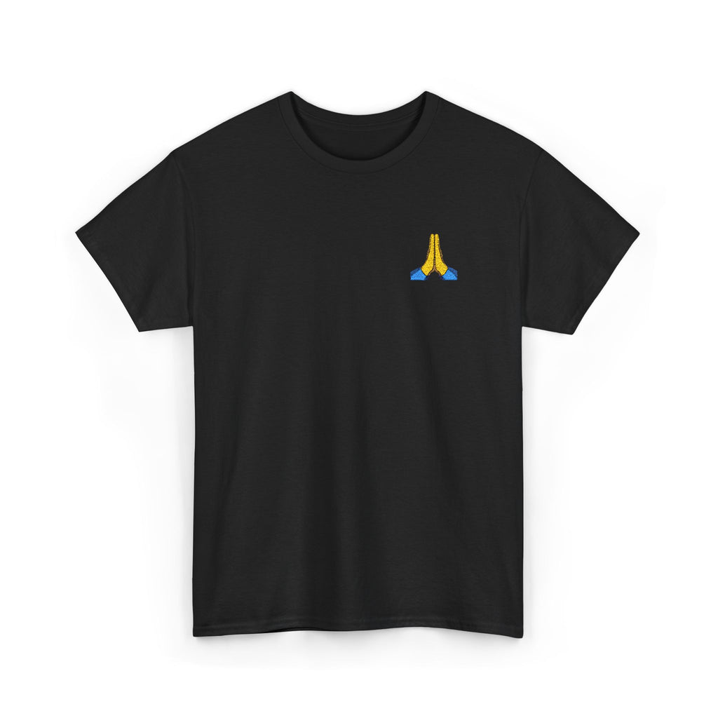 Minimalist Faith Streetwear Casual Graphic T-Shirt hands together Emoji