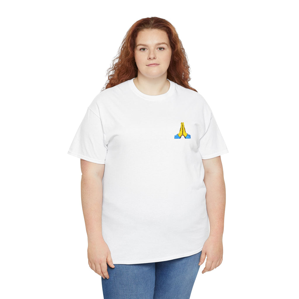 Minimalist Faith Streetwear Casual Graphic T-Shirt hands together Emoji