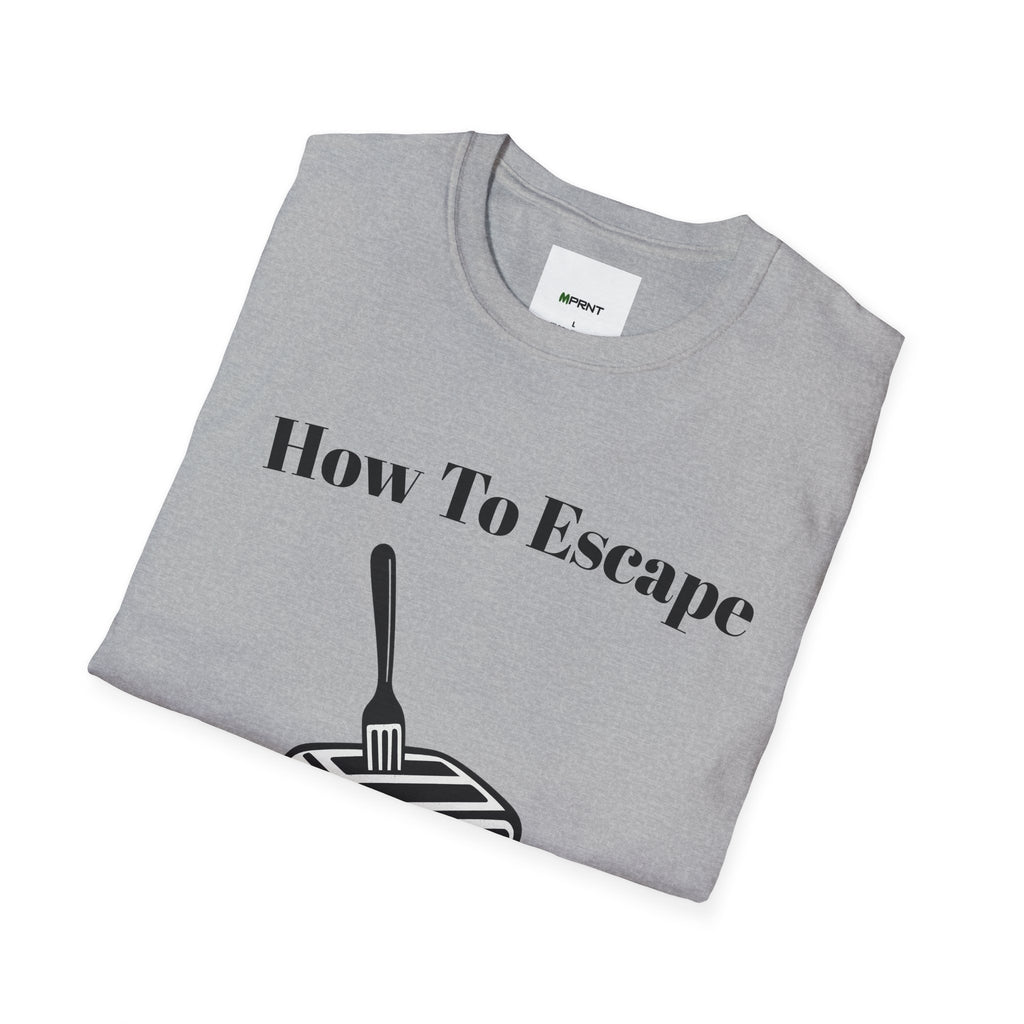 Funny Retro Fork in Toaster Shirt – Black and White Graphic Tee for Humor Lovers, Bold Minimalist Design