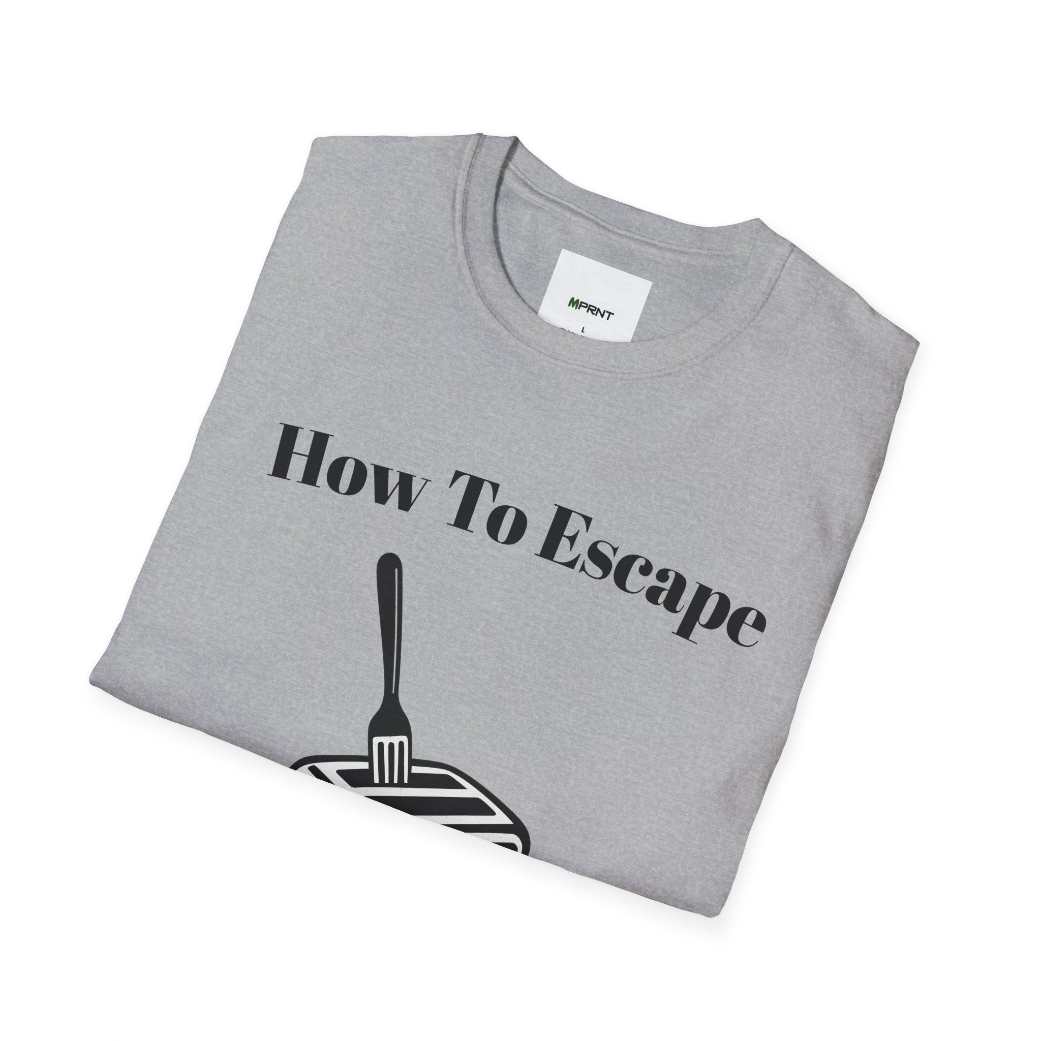 Funny Retro Fork in Toaster Shirt – Black and White Graphic Tee for Humor Lovers, Bold Minimalist Design